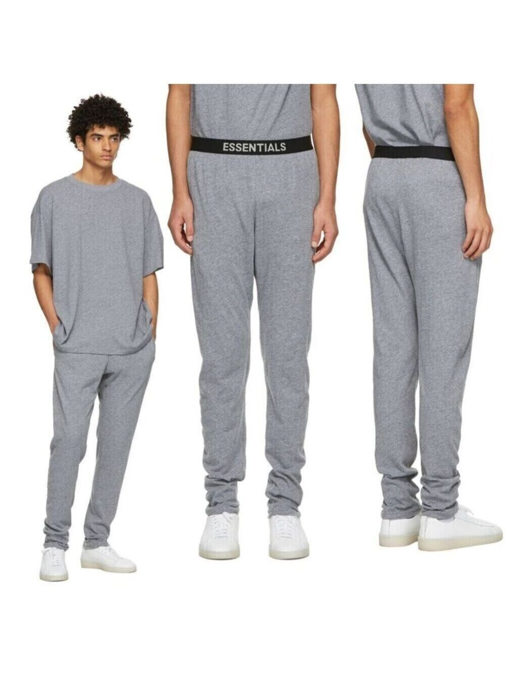 NWT Fear of God ESSENTIALS Grey Jersey Lounge Pants Size XXL
